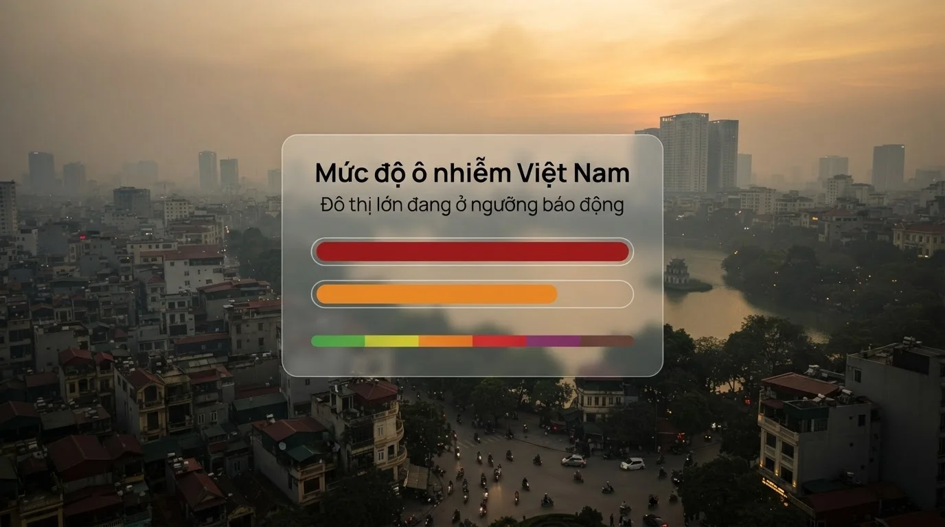 Mức độ ô nhiễm không khí ở Việt Nam nghiêm trọng ra sao