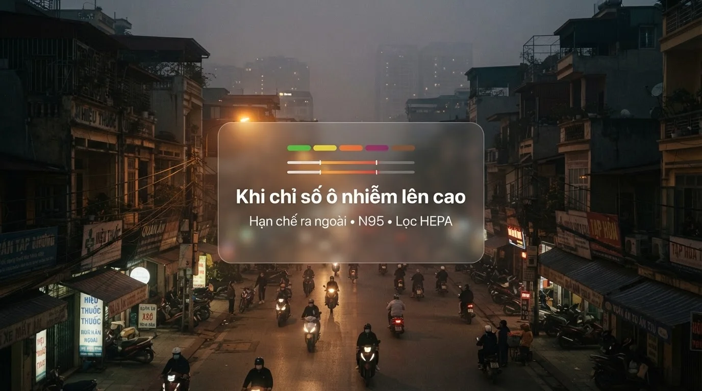 Nên làm gì khi chỉ số ô nhiễm không khí lên cao