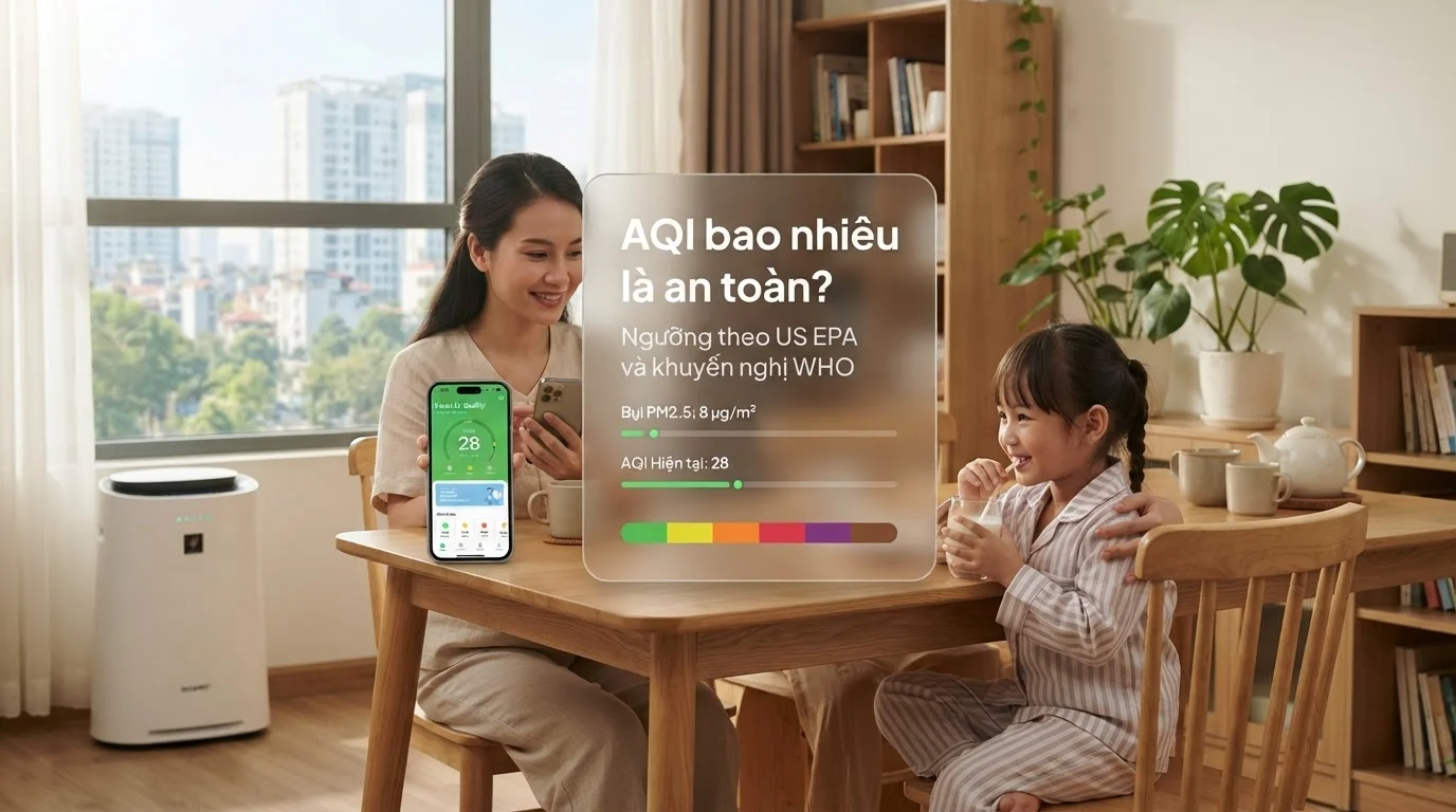 Ngưỡng AQI an toàn theo khuyến cáo
