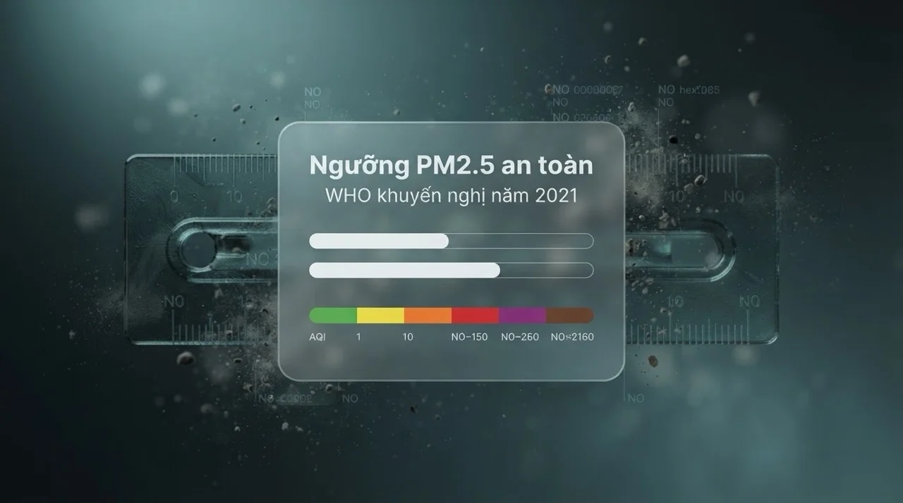 Ngưỡng PM2.5 an toàn là bao nhiêu