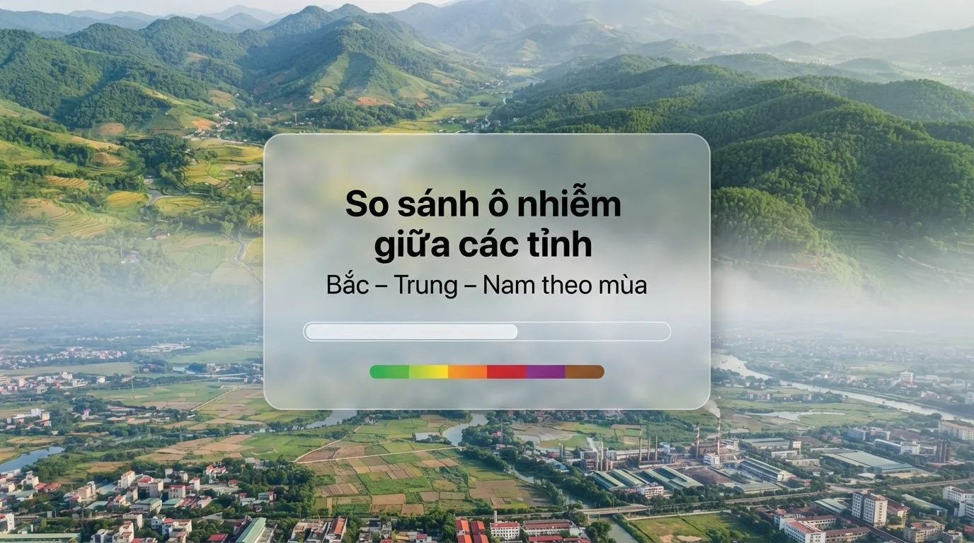 So sánh mức ô nhiễm giữa các tỉnh