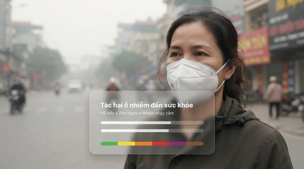 Tác hại của các tác nhân gây ô nhiễm không khí đến sức khỏe